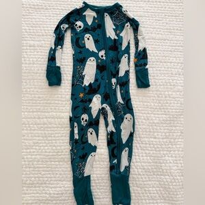 Little Sleepies Teal Ghost and Stars Kids Footie